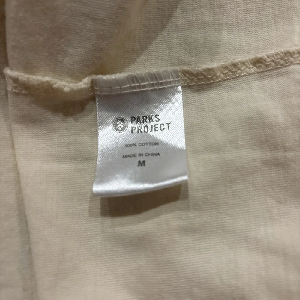 Men's Cream Graphic Long Sleeve Shirt - Picture 5 of 5